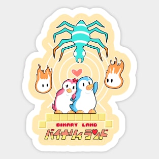 Binary Land Sticker